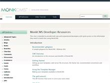 Tablet Screenshot of developers.monkcms.com